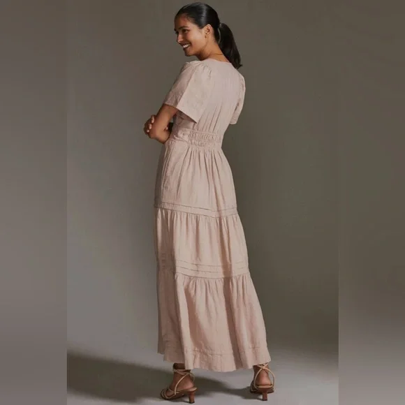 ANTHROPOLOGIE The Somerset Linen Maxi Dress - Picture 3 of 8